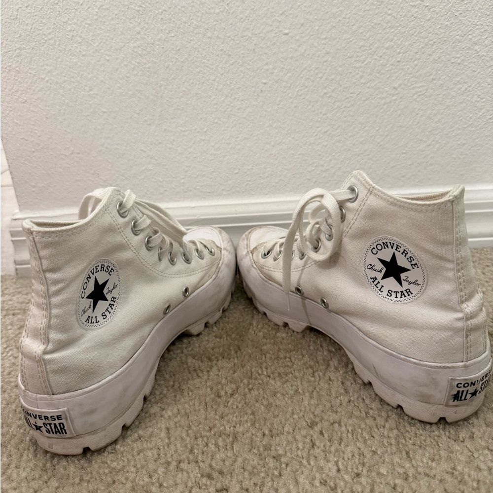 Converse White High-Top Sneakers - Picture 2 of 5